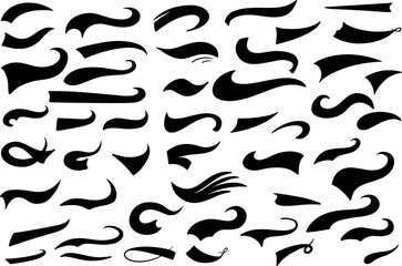 Black Baseball Swooshes set