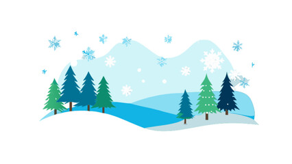 Naklejka premium Winter art