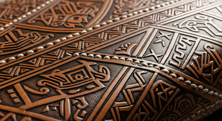 Tribal Embossed Leather