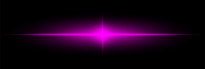 Bright horizontal flare with sharp beams and soft glow, ideal for digital overlays, backgrounds, decorative effects, and visual highlights.