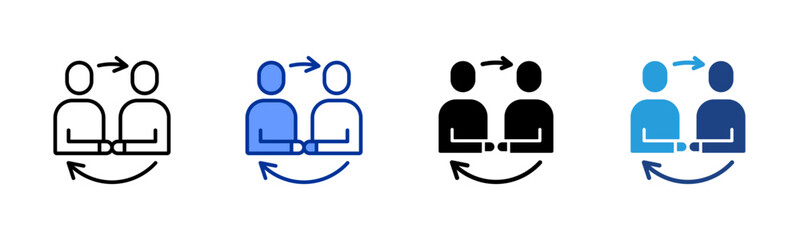 Collaboration icon sheet multiple style collection