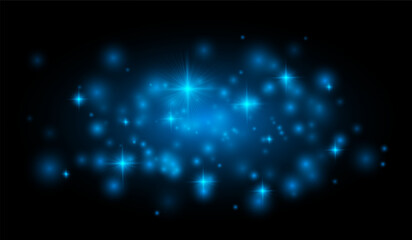 Star-shaped flares and luminous particles with a soft glowing effect, ideal for backgrounds, overlays, decoration, and digital visual effects.