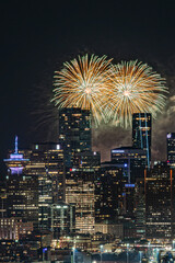 Fireworks over the Vancouver City line, Vancouver Fireworks