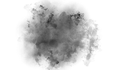 An abstract watercolor ink splotch with rough jagged edges. This is ideal for gritty designs dynamic visual effects.