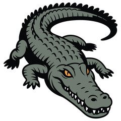 crocodile in a black