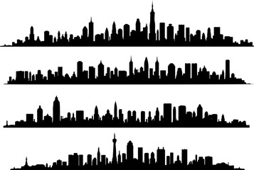 Obraz premium Cityscape Silhouettes Collection