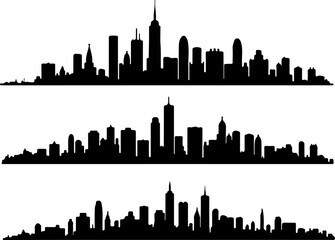 Cityscape Silhouettes Collection" vector bundle