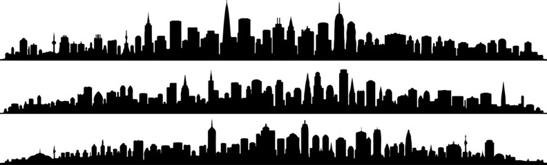 Obraz premium Cityscape Silhouettes Collection