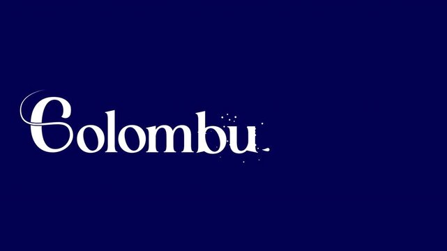 Colombus Day Text ANimatin Flat