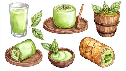 Delightful Green Desserts and Beverages Inspired by Matcha