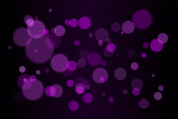 Bokeh set. Multiple blurred circles randomly distributed with soft focus. Depth created by overlapping transparent layers on dark background.