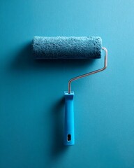 Obraz premium A paint roller transforms a dull wall into a colorful burst of dreamlike visuals, symbolizing change, creativity, and vision.