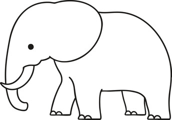 baby elephant vector