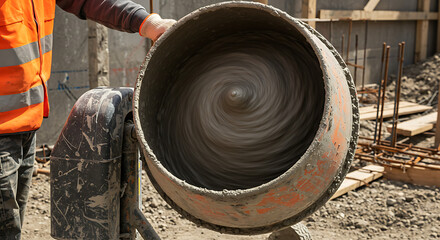 Close-up view of a worker's hands assembling metal beams with tools.
