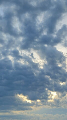 Natural dramatic sky landscape with clouds