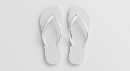 Stylish Flip-Flops Isolated on White Background – Summer Beach Footwear Accessory Design.
