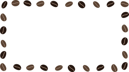 rectangle coffee beans frame line