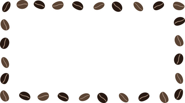 rectangle coffee beans frame line