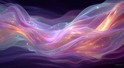 Fototapeta premium Abstract swirling pastel fabric with sparkles