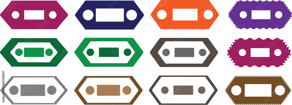 Poster silhouette scalloped frames zigzag edge, silhouette scalloped frames et with scallop shape. rectangl