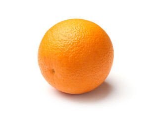 One whole juicy orange isolated on white