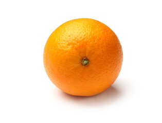 One whole juicy orange isolated on white