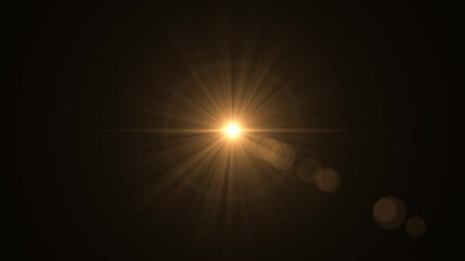 camera lens streak flare golden yellow light glowing alpha channel loopable animation,flicker rays isolated motion design element - Powered by Adobe