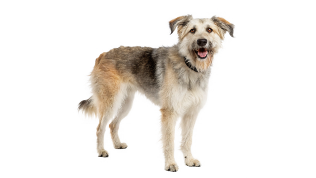 crossbreed dog isolated on transparent background