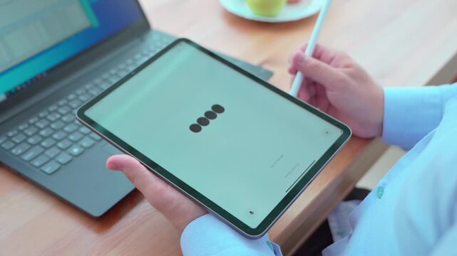 Grok logo on a smartphone screen with AI integrated circuits glowing in the background, highlighting cutting-edge technology and artificial intelligence. 