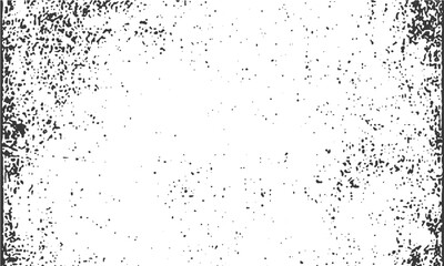 Grunge black pattern with dark weathered vector style. Screen texture background with black grunge overlay. Transparent backdrop with dark weathered grunge texture  