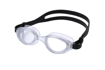 Clear Swimming Goggles with Black Strap for Water Sports and Aquatic Activities