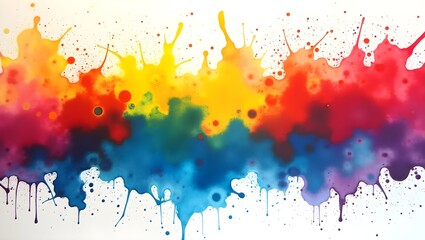 Vibrant Abstract Watercolor Paint Splash Background