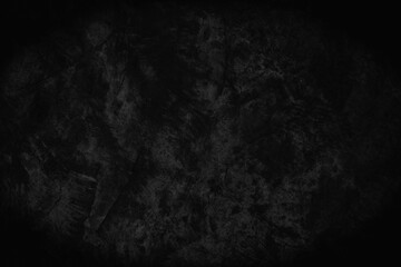 Art black concrete stone texture for background in black. Abstract color dry scratched surface wall