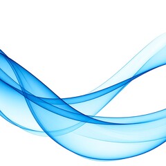 Obraz premium Abstract blue wavy lines on white (2)