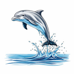 Fototapeta premium dolphin jumping out of water