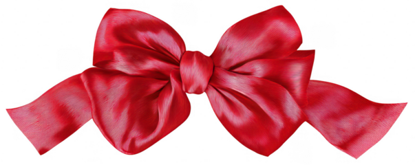 Red satin ribbon bow (12)