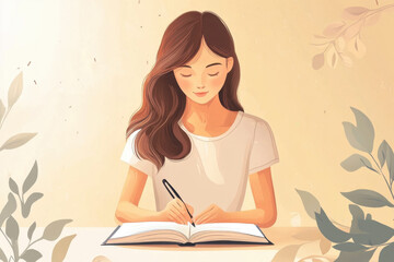 girl reading a book