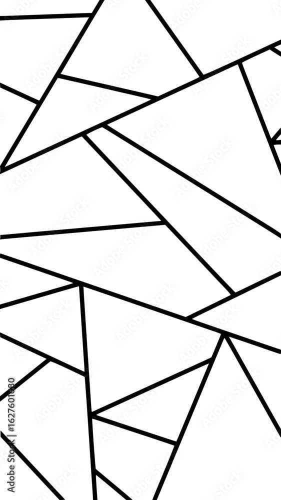 Poster abstract background with black lines forming geometric shapes on a white surface design element