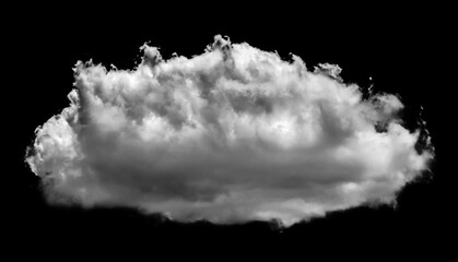 Separate white clouds on a black background are real clouds. White clouds are isolated on a black...