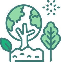 Artistic illustration celebrating nature conservation featuring a single impactful image designed to evoke environmental awareness and the beauty of the natural world