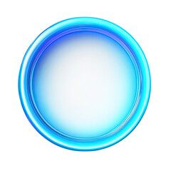 a simple vector icon of a glowing blue circle on a white background, in the style of game art, game design, with white space around the object