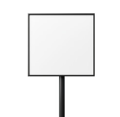 Fototapeta premium Empty black billboard mockup ready for advertising information or brand promotion campaigns transparent background