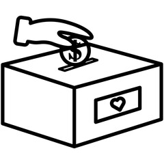 Donation Line Icon