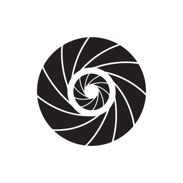 Hypnotic Spiral Swirl  Archimedean Fermat Solid Flat Vector Icon Isolated on White Background