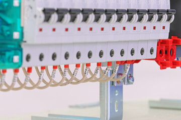 Connecting the electrical module using copper electrical insulated wires. 