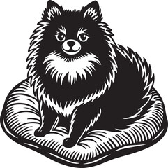 A cute cartoon squirrel head vector illustration isolated on a white background with a branch