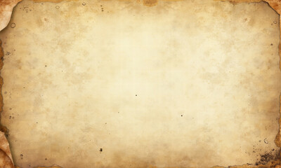 Obraz premium Aged Parchment Background with Torn Edges and Stains