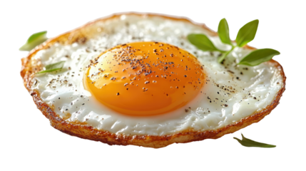  Delicious  sunny  side up eggs cut out on white background PNG 