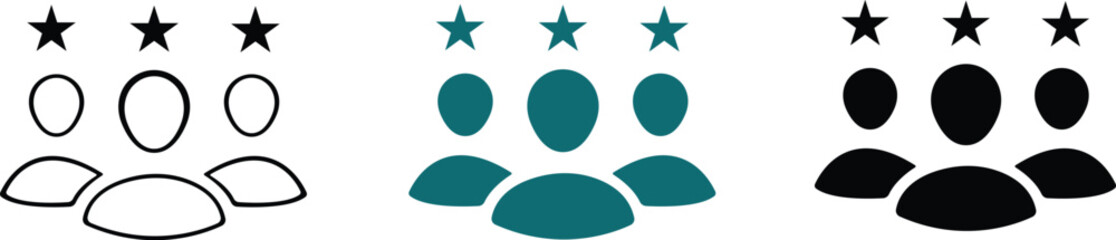 Customer experience icon set. User experience and feedback signs. Quality service symbols for web and app design. Client evaluation concept.Feedback and Customer Support Vector Icons Set.