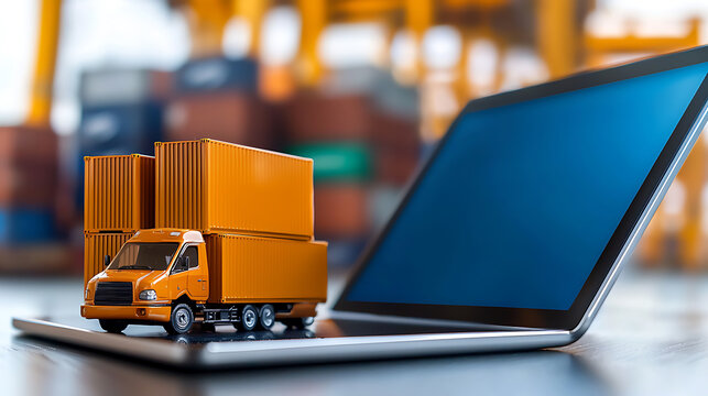 Logistics transportation event warehouse digital integration industrial setting close-up e-commerce efficiency